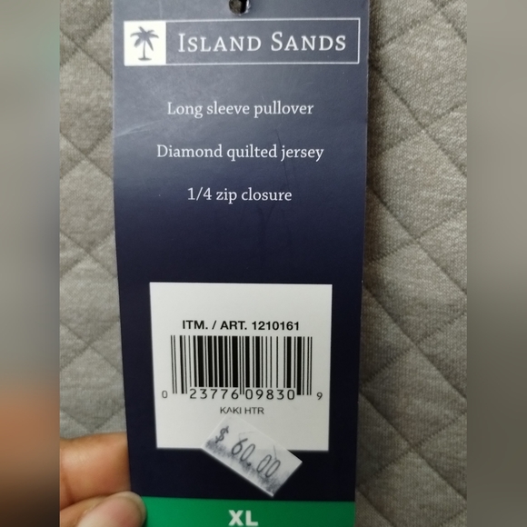 NWT Islands Sands Quilted 1/4 Zip Pullover - Picture 12 of 14